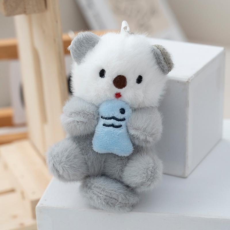 

Мягкая плюшевая игрушка морской выдры с длинным мехом, набитая полипропиленовым хлопком, мягкая игрушка для детей серый