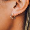 Hollow Heart-Shaped Stud Earrings, Cold Wind, Korean Simple Hong Kong Style Earrings, Personalized Trendy And Versatile Earrings, Earrings For Women