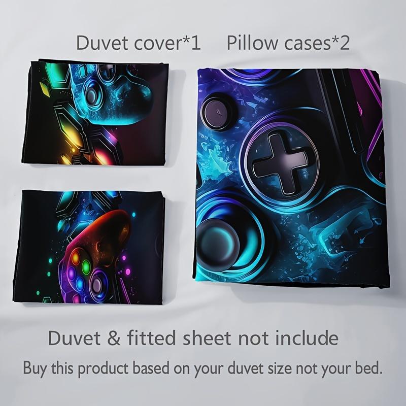 Fashion Cool Duvet Cover Set Colorful Gamepad Print Bedding Set Soft Comfortable Breathable Duvet Cover For Bedroom Guest Room