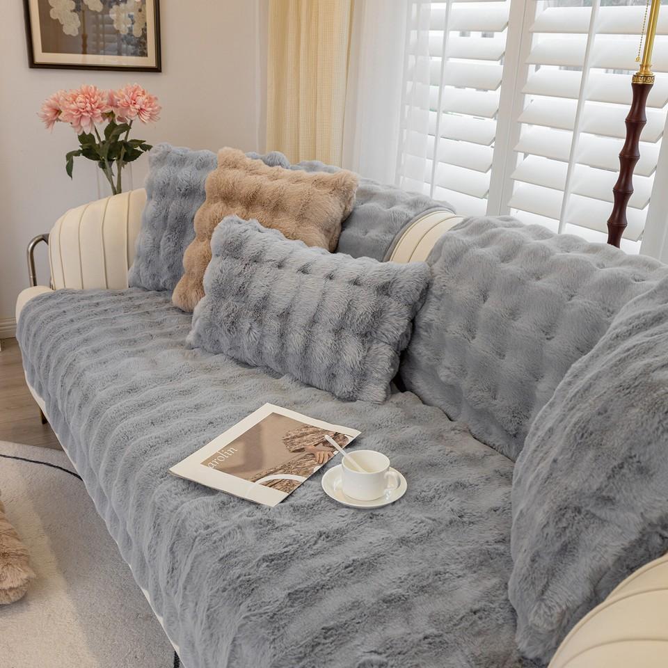 Non-Slip Sofa Cover, Sofa Seat Cushion Cover, Plush Sofa Throw, Couch For 1-4 Seater