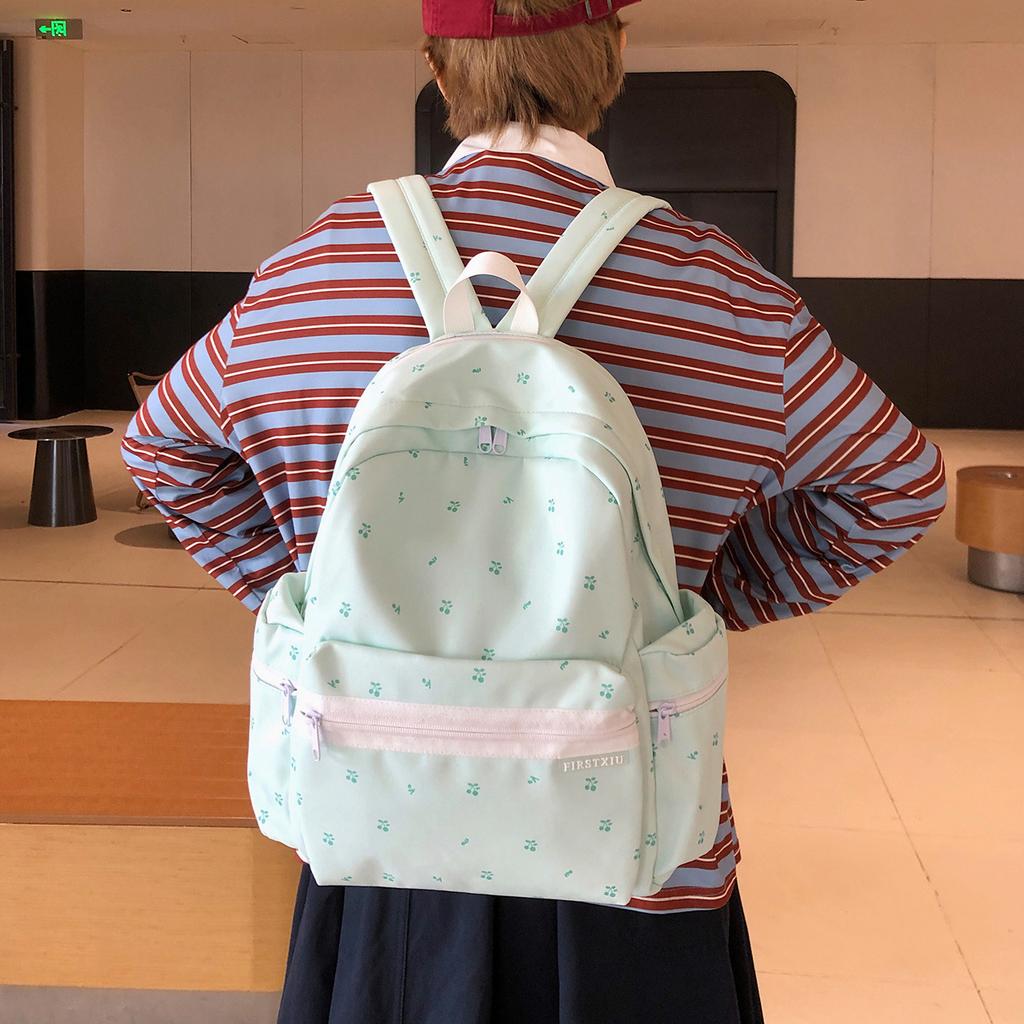 Schoolbag new 1011 Korean ins high value sweet backpack junior high school schoolbag girls lightweight small backpack