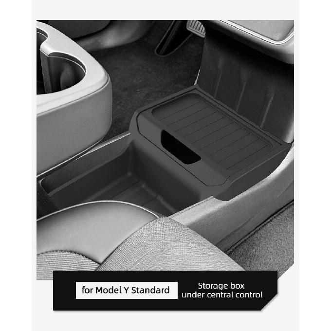 for Tesla Model Y Standard 2026 Accessories Center Console Storage Organizer Box Armrest Box Storage Tray Protection Mat