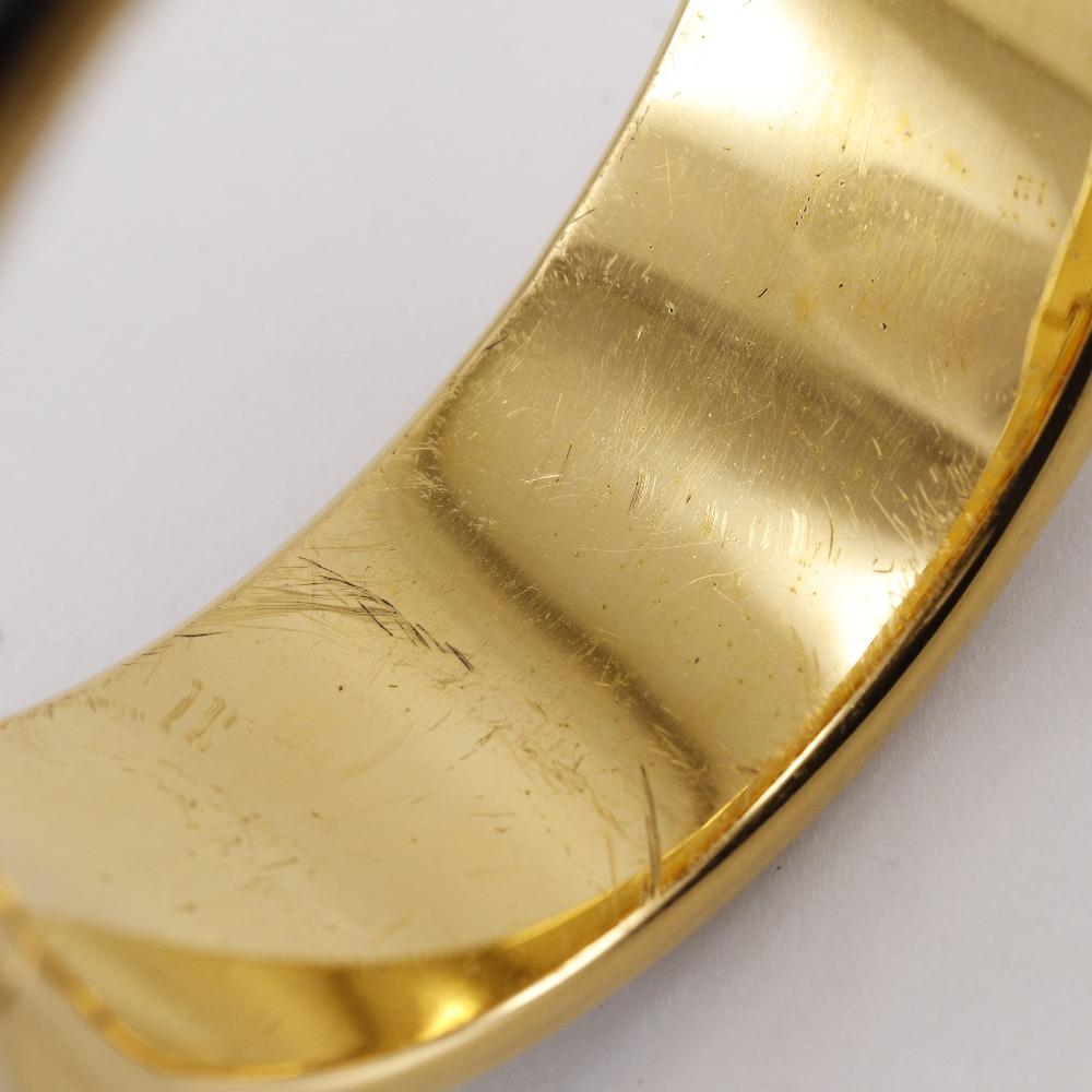 Hermes Standort E-Mail Armreif Cloisonné Pferde Muster Armspange schwarz Vergoldet 64,3g Damen Gebraucht