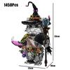 Creative 1458Pcs Magic Wizard Cat Building Blocks Magician Cat Home Decoration MOC Bricks Assembly Toys For Children Adult Gift