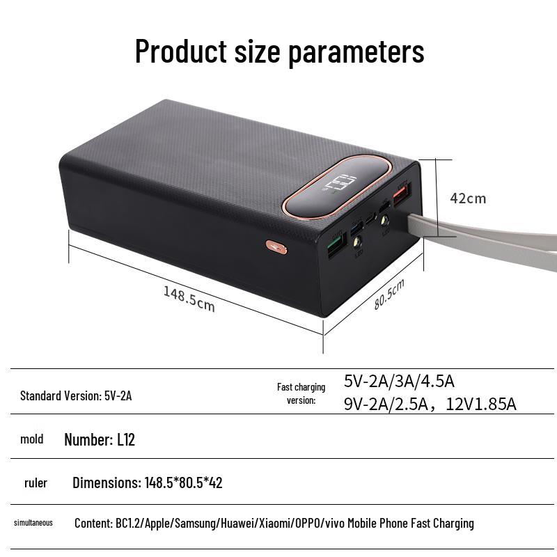8-Section 18650 DIY Solderless Lithium Battery Power Bank Kit