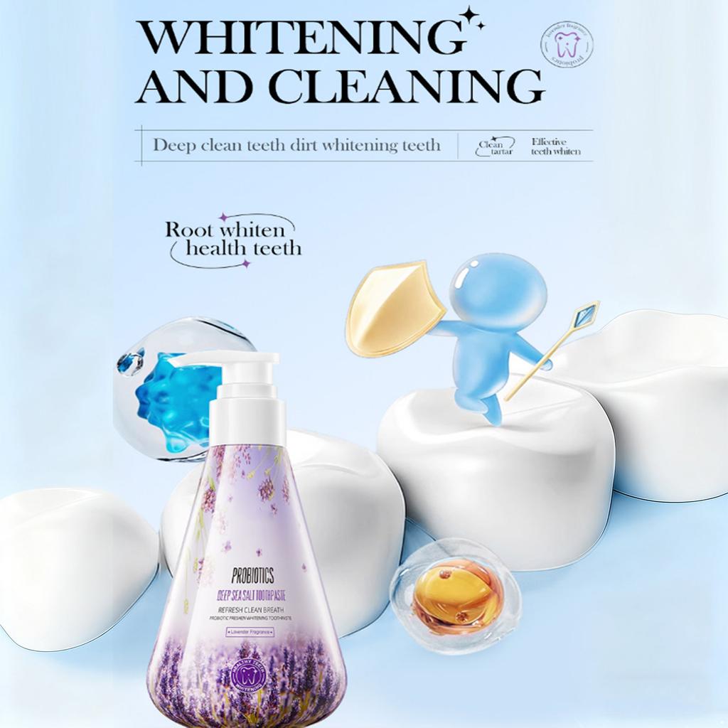 Dental Deep Cleaning Toothpaste, Pressing Bottle for Fresh Breath and Stain Removal - Oral Care Essential