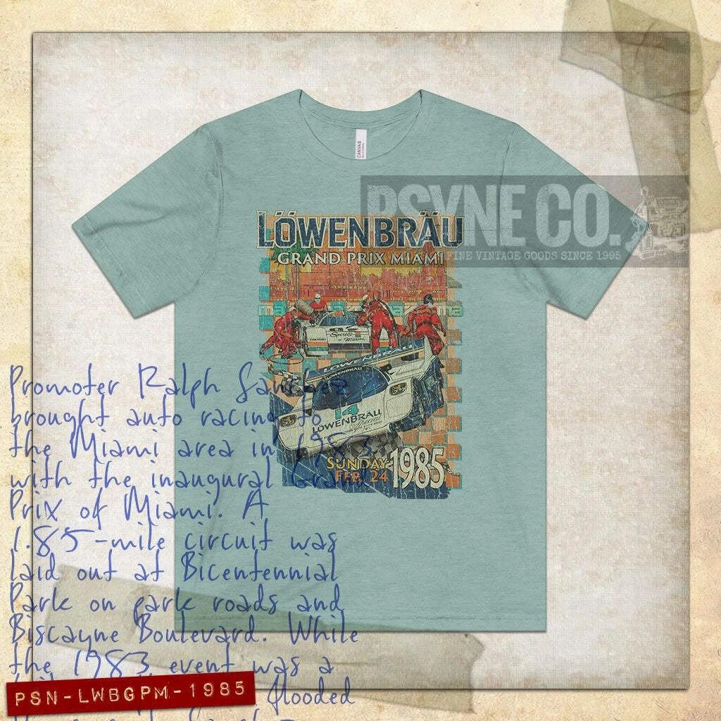 Löwenbräu Grand Prix of Miami 1985 Vintage Men s T shirt S