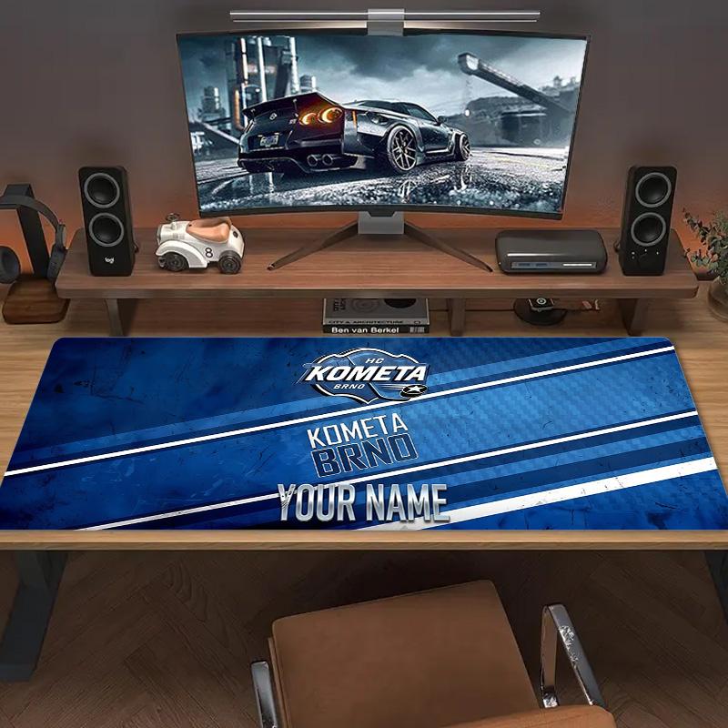 Hc Kometa Brno Benutzerdefinierter Name Große Größe Mauspads Große Gaming Tischunterlage Rutschfest Laptop Tablet Großes Mauspads XXL Matte Mini-PC Spielmatte Mit Verriegeltem Rand