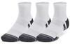 Under Armour Performance Tech Ankle Socks Unisex 3 Pack White 1379510-100
