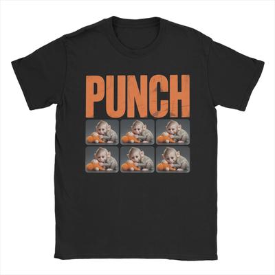 Herr Dam Grafiskt Tryck Team Punch Slå apan Babyapa som håller en mjuk leksak T-shirt Bomull T-shirts Kläder