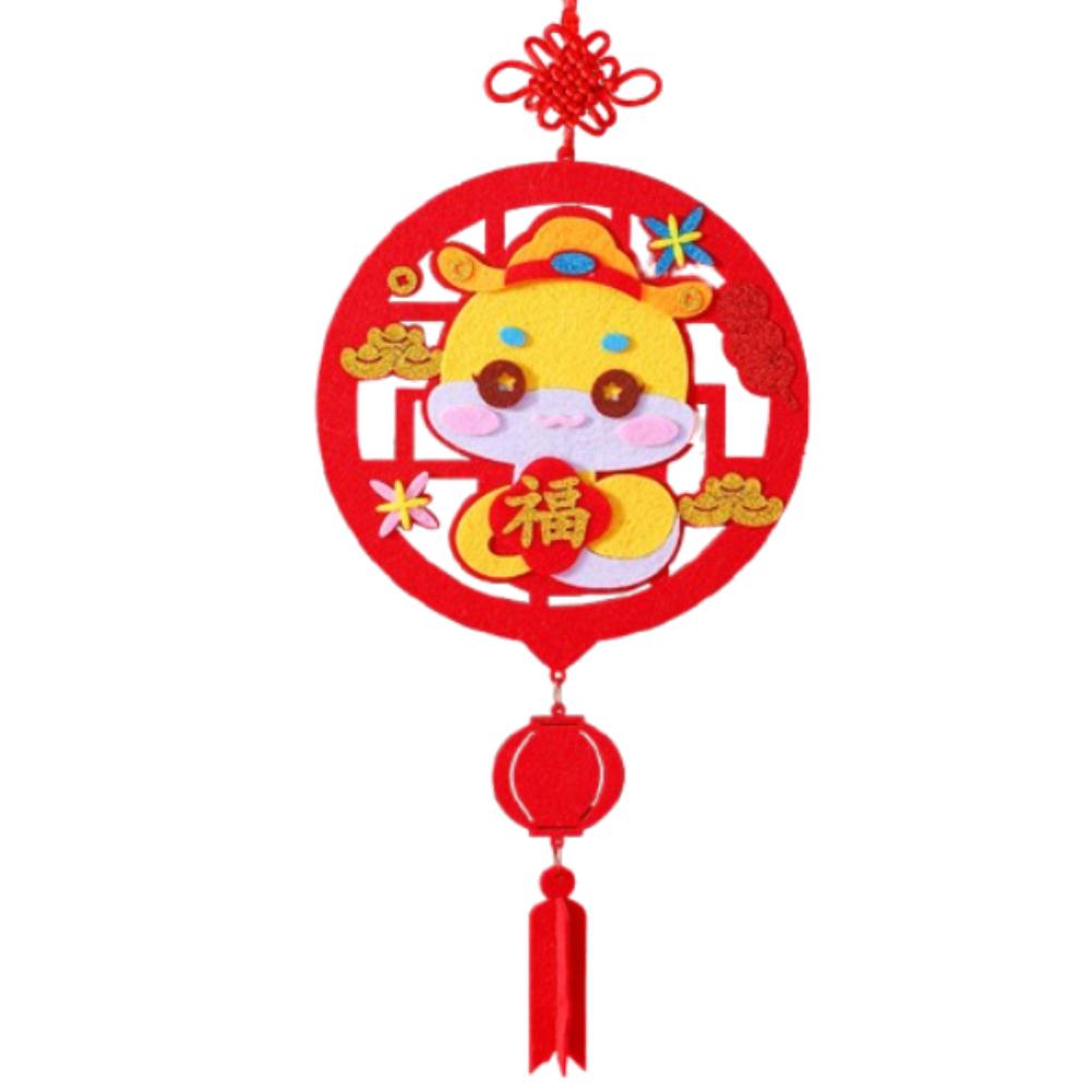 Traditional 2025 New Year Lucky Pendant DIY Toy Spring Festival Supplies  Home New Year Decoration