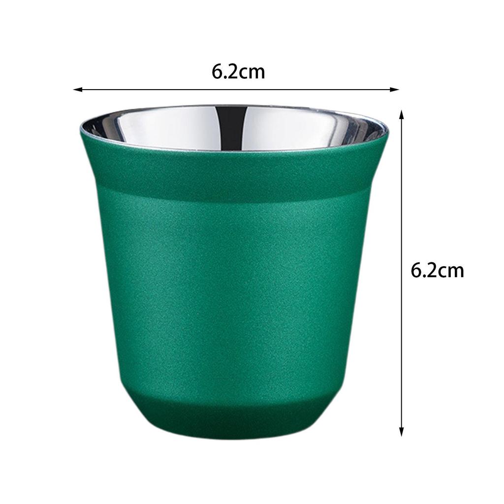 Camping Coffee Mug Water Cup Portable 80ml Capacity Stackable Pint Metal Drinking Glasses for