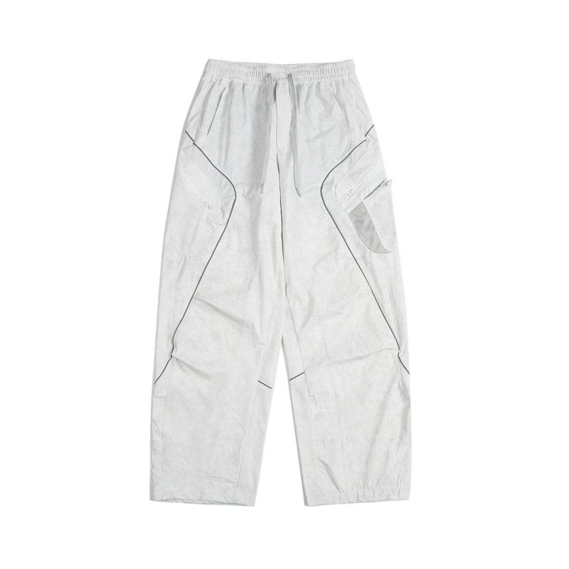 American-Style Street Waterproof Multi-Pocket Mud-Dyed Cargo Pants for Men and Women, 2025 Autumn Trendy Brand Loose Casual Straight-Leg Pants