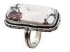Magnesite Natural Gemstone Antique Silver Plated Ring US Size-5.5 A 764
