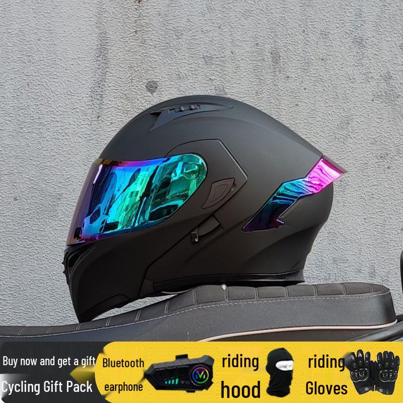 Bluetooth Flip-Up Motorcycle Helmet, 3C Certified, All-Season, Unisex, Touring M