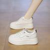 Inner Height Increase, Small White Shoes, Women's Lightweight 2025 Spring and Summer New Leather Small Man Thick-soled Thick-soled Versatile Casua
