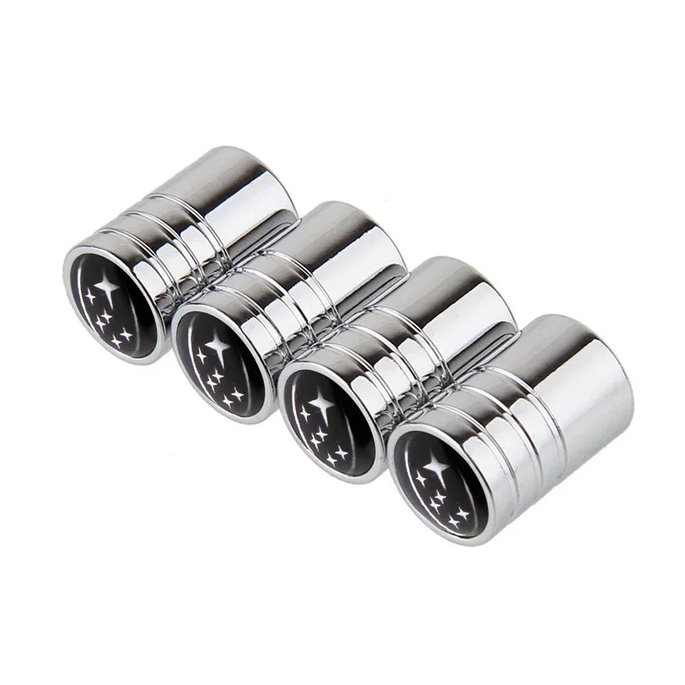 4PCS Alloy Car Tire Valve Caps Tyre Wheel Air Cover for Subaru Forester Ascent BRZ Crosstrek Exiga Legacy Levorg Outback Tribeca Z15