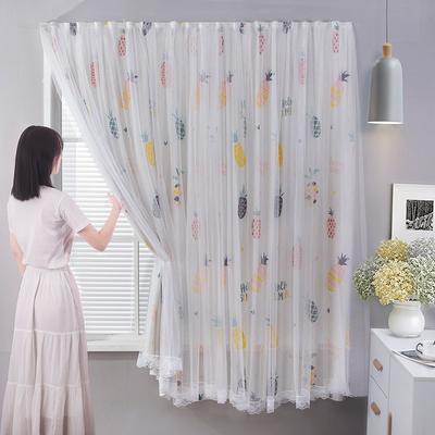 One Piece Velcro Curtains, No Punching Installation, Bedroom Girl Paste Type Simple Blackout Cloth, Small Window
