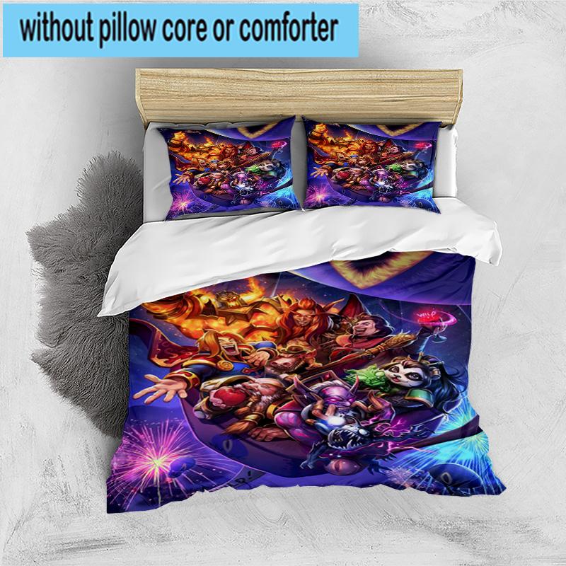 3PCS Warcraft Game 3pcs Bedding,Including 3PCS Duvet Cover And 2pcs Pillowcases Perfect for Christmas,Ideal for Bedroom, Dormitory