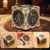 Retro Geprägtes Muster Metall Würfel Würfel Sechsseitig Rollenspiel Würfel Party Geschenk für Tischspiel Liebhaber