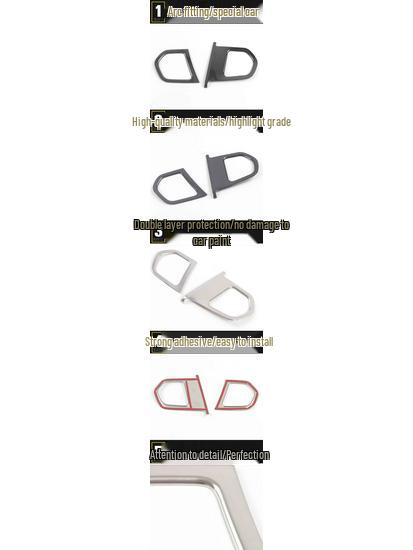 Air Outlet Bright Rings for Left, Right, Center Console Dashboard – Fit for 21 Model.