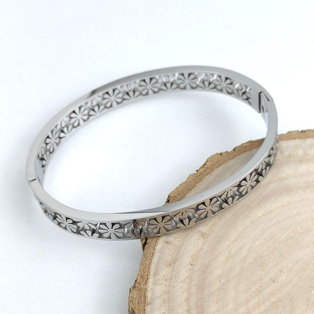 New Honeycomb Sunflower 18K Gold-plated Stainless Steel Bracelet, Waterproof, No Rust and Fading, Wedding Party Gift