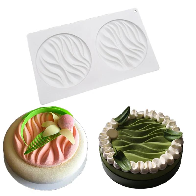 Stampo Rotondo in Silicone a Onda Stampo a Forma di Onda Decorazione per Torta Mousse Dessert Strumenti di Decorazione Strumenti per Torta