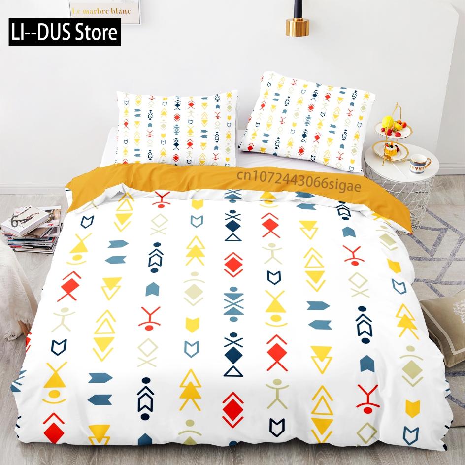 Tribe Bedding Set Single Twin Full Queen King Size Ancient culture Bed Set Aldult Kid Bedroom Duvetcover Sets 3D Anime 012