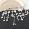 Stainless steel zirconium belly button ring set of body piercing accessories