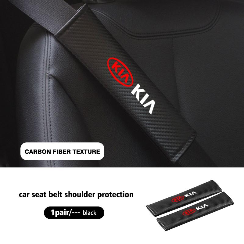 For KIA Car Seat Belt Leather Safety Shoulder Cover Protection Pad Ceed Sportage Rio K5 K2 Optima Cerato Venga Sedona