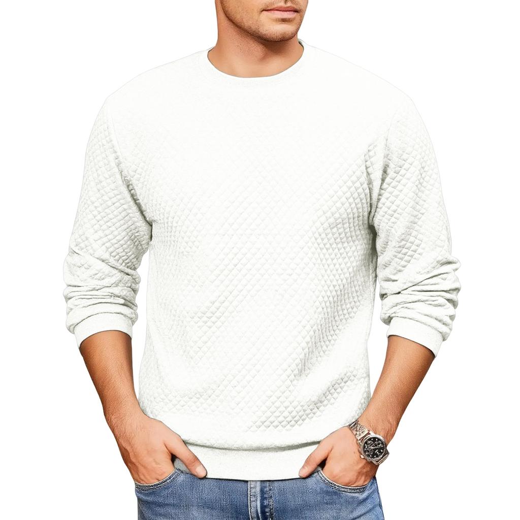 Men's Retro Pullover Neck Casual Sweatshirt