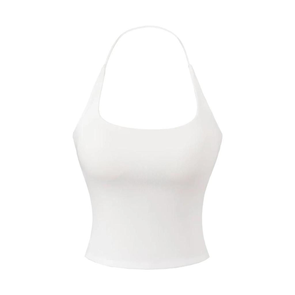 Halter Neck Chest-Pad Vest Top with Long-Sleeve Flowing Collar Cover-Up - Women's Two-Piece Hot Girl Set
