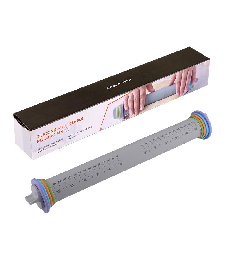 Adjustable Non-stick Stainless Steel Rolling Pin for Baking