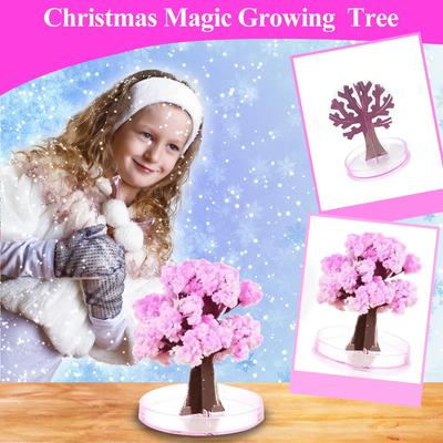 Paper Tree Blossoming Toy Magic of Snowflake Blossoming, Watering Crystal Tree Scientific Experiment Personally Witnessing