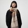 Ladies Scarf Striped Plaid Shawl Elegant Celebrity Style Scarf Imitation Cashmere Plain And Elegant Scarf