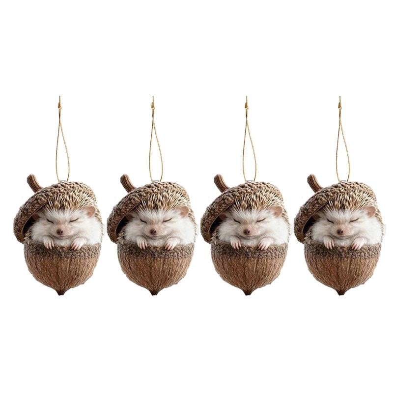 Acrylic Animal Ornaments Glossy Finish and Lightweighted for Christmas Tree Decors Festival Atmosphere Family Gatherings