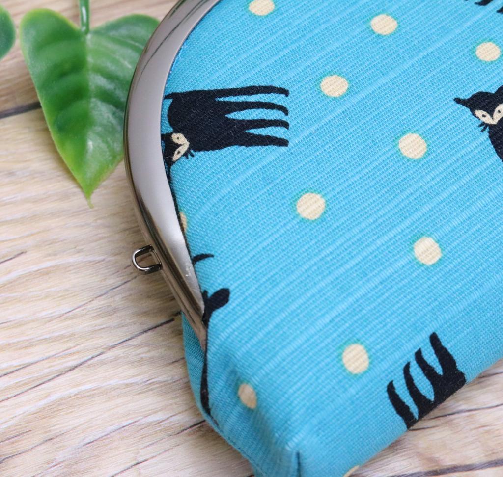 Kyosuke Glasses Clasp Cat Case, Purse, M-Shaped, Yumeji/Black