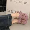 Niche Retro Bag Head Slippers Women's Spring and Summer New Thick-soled Half-bag Shoes Women Wear Half-drag Hole Shoes