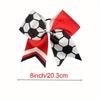 European Popular World Cup Double Color Bow Hair Tie for Kids