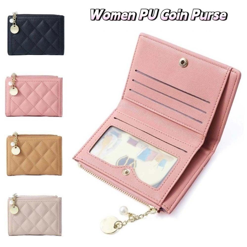 Short Women PU Coin Purse PU Leather Card Holder Small Storage Bag PU Leather Wallet  Women