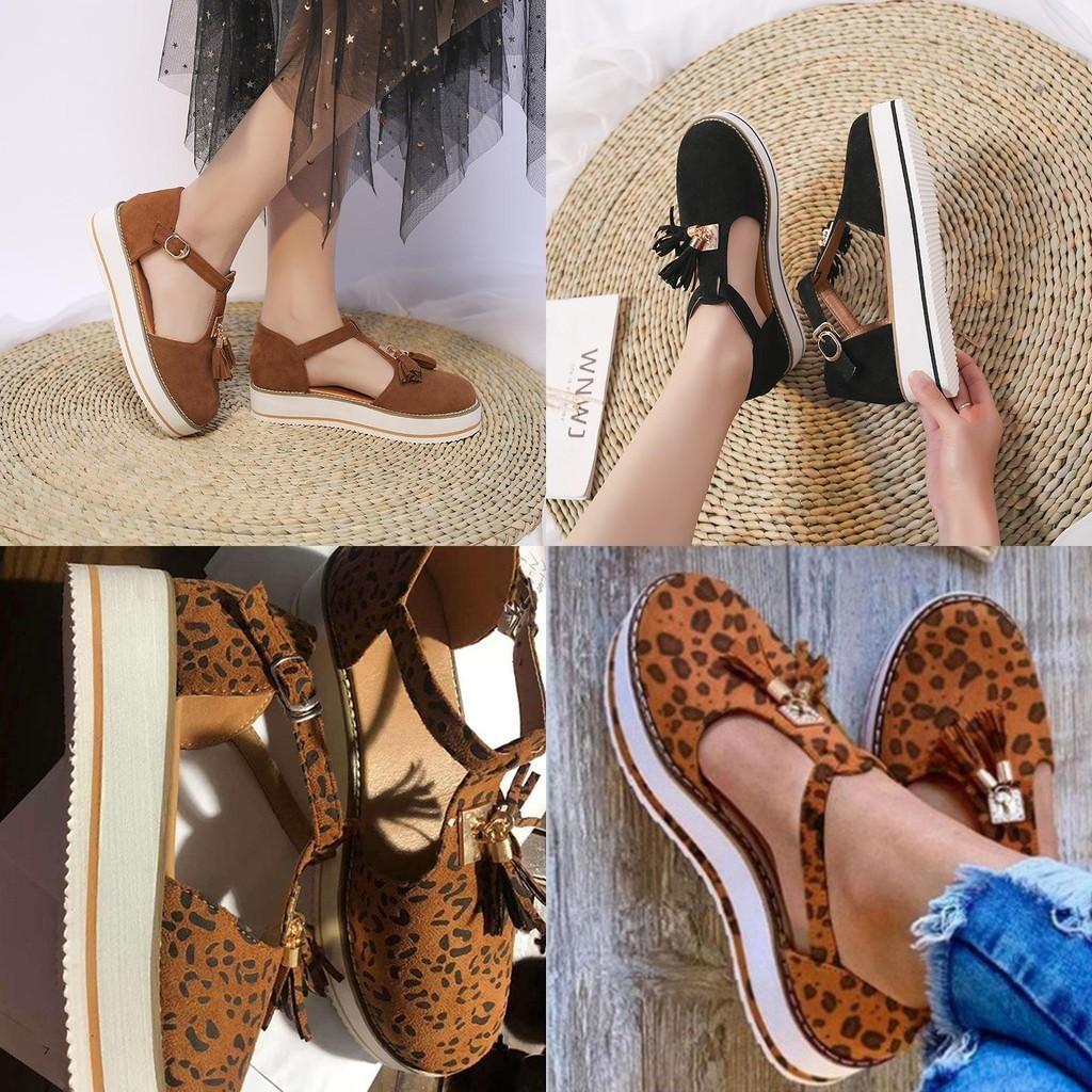 Comfortable Women Tassel Round Toe Shoes Casual Flats With Breathable Material