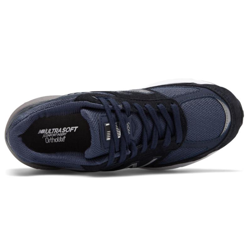 New Balance Women's 990v5 Made In Usa 'Navy Silver' Women's Sneakers W990NV5