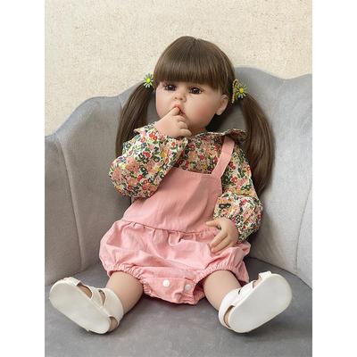 55 cm realistické bábätko Reborn celosilikónový vinylový stojan na bábiky Dievčatko Novonarodená princezná Darčeky pre bábiku pre dieťa