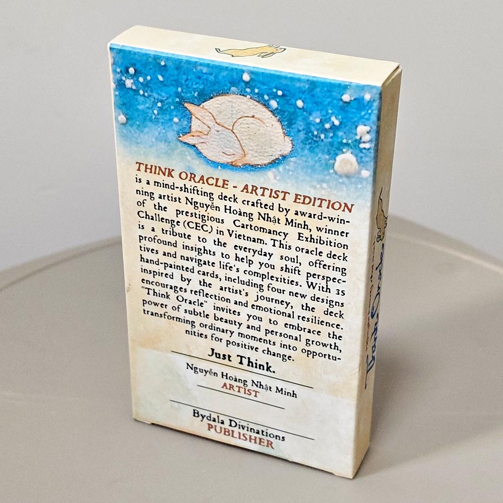 Think Oracle Deck 12*7cm 35 Hand-Painted Cards for Intuition & Emotional Resilience,double-embossed Cardstock
