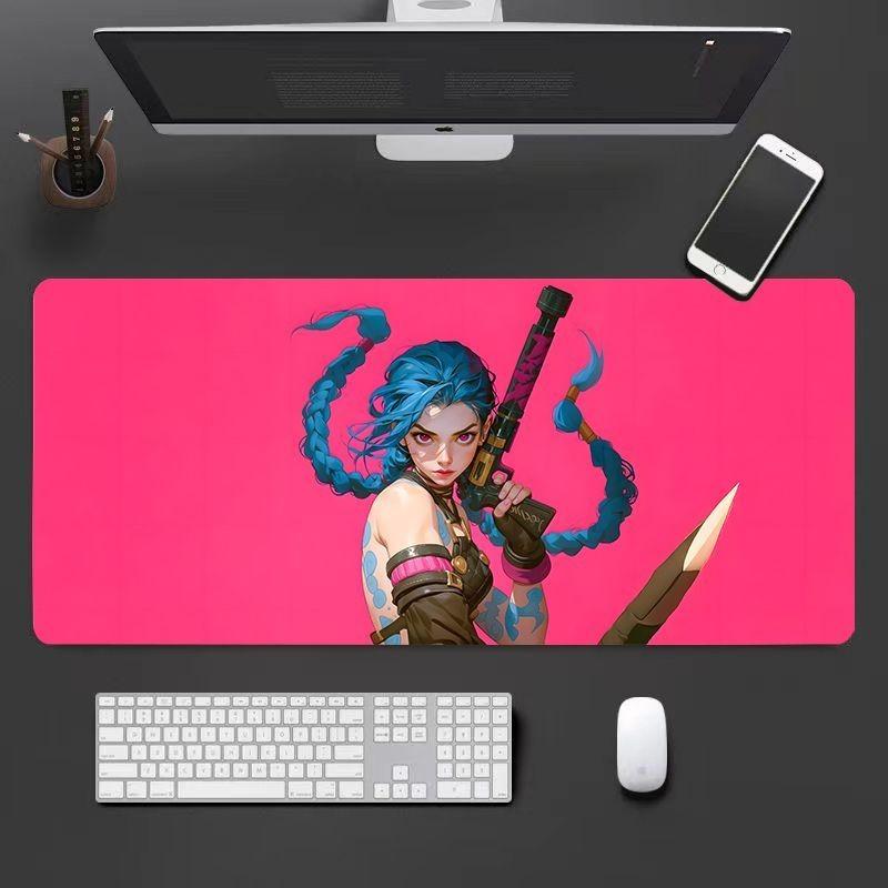 Jinx Mouse Pad Large Gaming Game Table Pad Office Computer Comfortable Thickened Antislip Table Pad