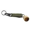 Bear Bell Thickened Webbing Brass with Snap Hook Clear Sound Keychain Bell for Outdoor Climbing Backpack Camping Army