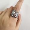 Stainless Steel Irregular Multi-Layer Ring Vintage Silver Color Starfish Open Adjustable Rings for Women Men Personality Jewelry