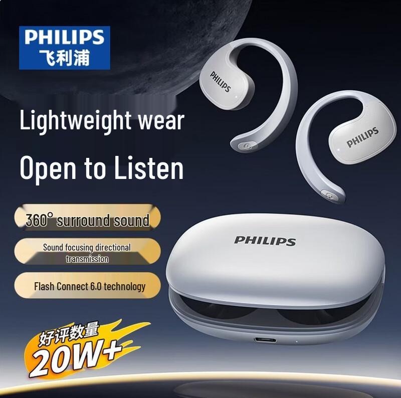 

Philips TAT2708 Bone Conduction Sports Bluetooth Headphones
