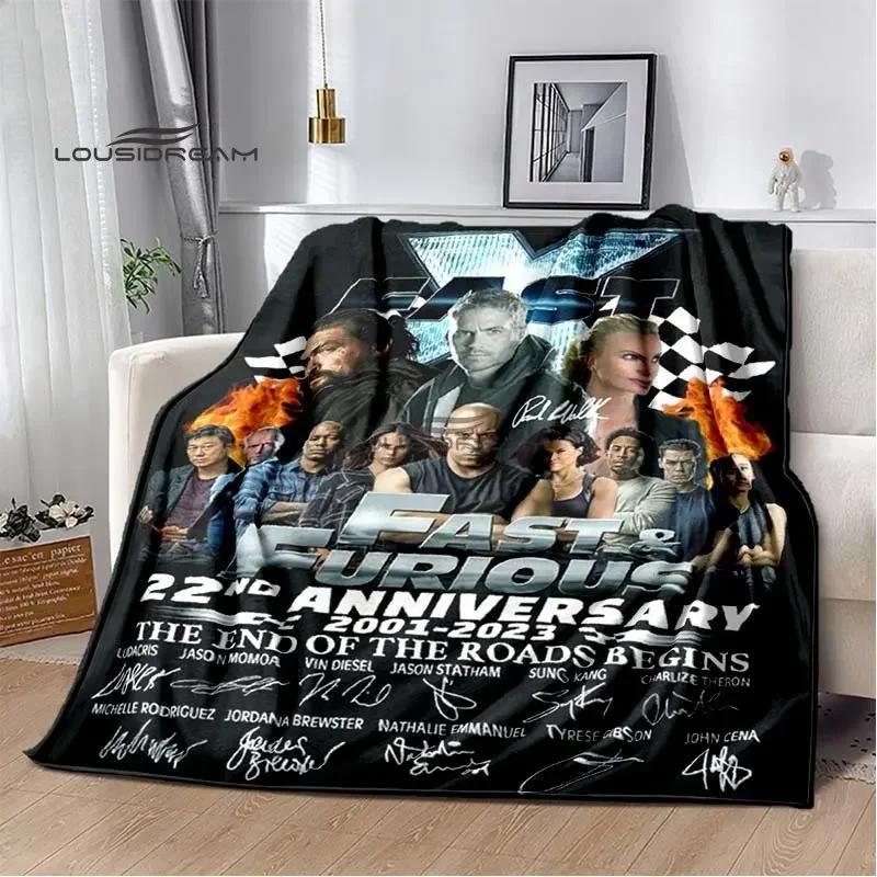 Movie Fast & Furious Flannel Blanket Racing Car Home Decoration Fluffy blanket Bedroom Bed Sofa Travel Camping thermal blanke