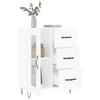 Sideboard High Gloss White 69.5 x 34 x 90 cm Engineered Wood